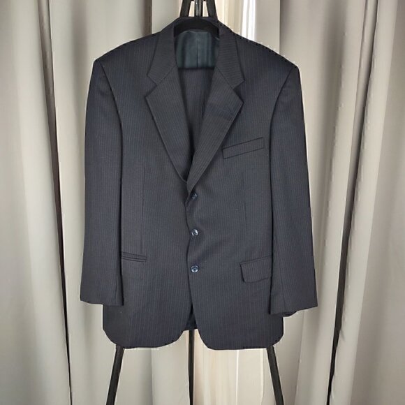 Gianfranco Ruffini Other - Gianfranco Ruffini Wool 2 Pc Blue Pinstriped Suit Size 36R pants, 44R Jacket